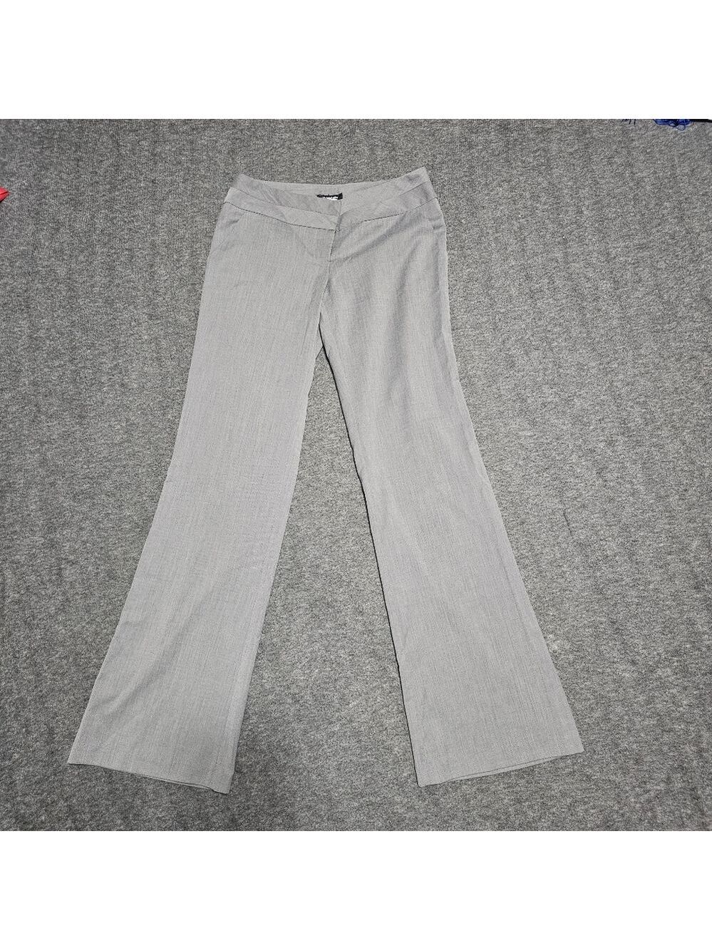 My Michelle Grey Low Rise Flare Dress Pants Size 3